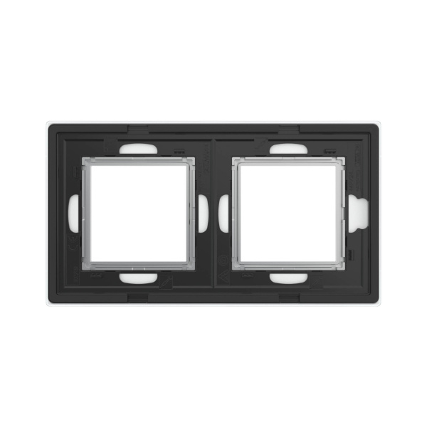 Купить DKC Рамка из натурального стекла, "Avanti", светло-серая, 2 поста (4 мод.)