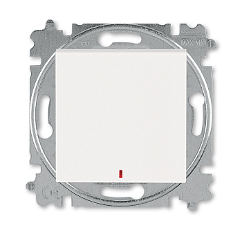 ABB EPJ Levit жемчуг / ледяной Переключатель 1-кл, с контр, подсветкой 2CHH592545A6068