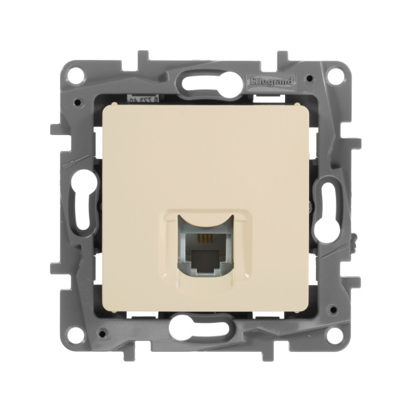 Купить Legrand Etika Слоновая кость Розетка телефонная (RJ11) 672340