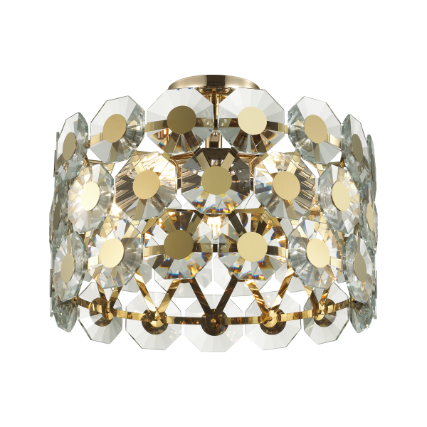Купить Odeon Light 4974/5C HALL ODL22 373 золотой/хрусталь Люстра потолочная E14 5*40W TOKATA