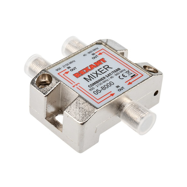 Диплексор (сумматор-Делитель) SAT+TV в усиленном корпусе, Rexant 05-8000