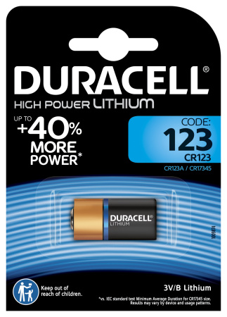 Duracell 5003399 Литиевая батарейка для фотоаппаратов CR123 ULTRA A0001263