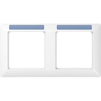 JUNG рамка 2-кратная горизонтальная с полем для надписи белая AS5820BFINAWW