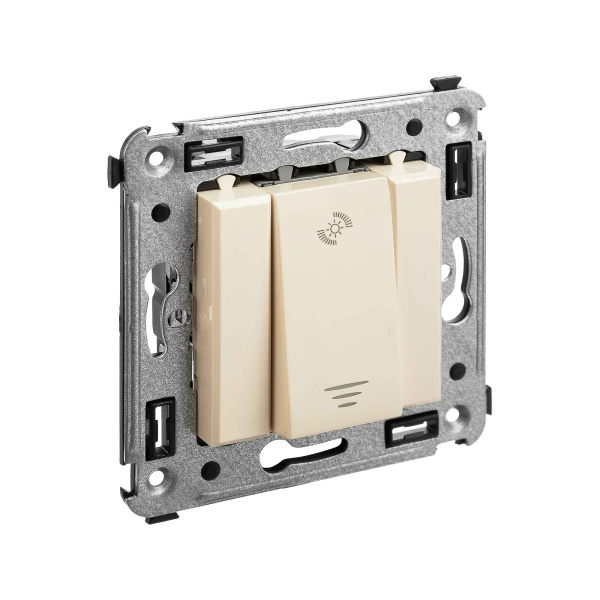 Купить DKC Диммер кнопочный в стену, "Avanti", "Ванильная дымка"