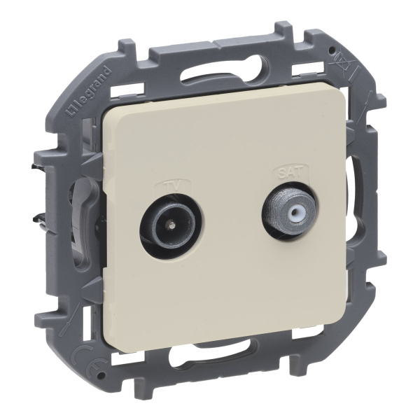 Купить Legrand INSPIRIA Слоновая кость Розетка TV/SAT "звезда" 673881