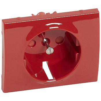 Legrand Galea Красная Накладка розетки с/з с ключем 777029