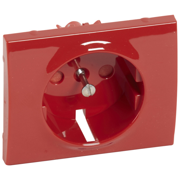 Legrand Galea Красная Накладка розетки с/з с ключем 777029