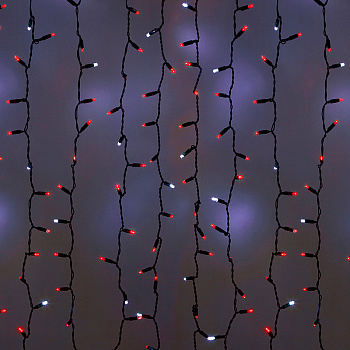 NEON-NIGHT Гирлянда "Светодиодный Дождь" 2х9м, эффект мерцания, черный провод, 220В, диоды КРАСНЫЕ, 235-187