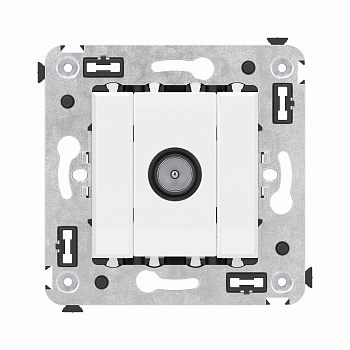 DKC Розетка TV оконечная в стену, "Avanti", "Белое облако"