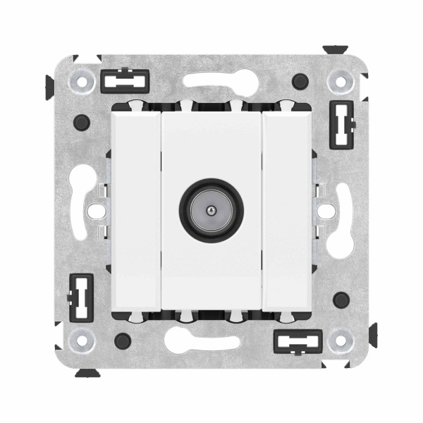 DKC Розетка TV оконечная в стену, "Avanti", "Белое облако"