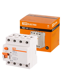 TDM УЗО ВД1-63 4Р 100А 300мА SQ0203-0049