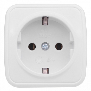 EKF Basic Минск Белый Розетка с/з, 16А, ОП