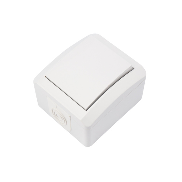 KRANZ Выключатель одноклавишный INDUSTRIAL IP54, о/у, белый KR-78-0834