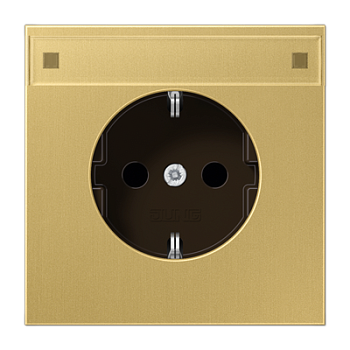 JUNG Штепсельная розетка SCHUKO 16A 250V~ с защитой от детей, латунь Classic ME1520KINAC