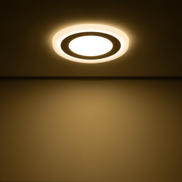 Купить Gauss Светильник Backlight круг 6+3W 540lm 3000K 180-265V IP20 монт Ø120 145*31мм 3 реж LED BL116