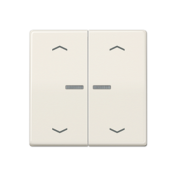 JUNG Клавиша для KNX кнопки, 2 группы с окошком и символами "стрелки" дюропласт слоновая кость AS102KO5P