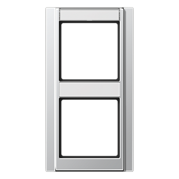 JUNG A 500 Алюминий Рамка 2-ая с шильдиком вертикальная A582NAAL