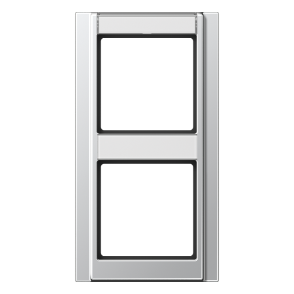 JUNG A 500 Алюминий Рамка 2-ая с шильдиком вертикальная A582NAAL