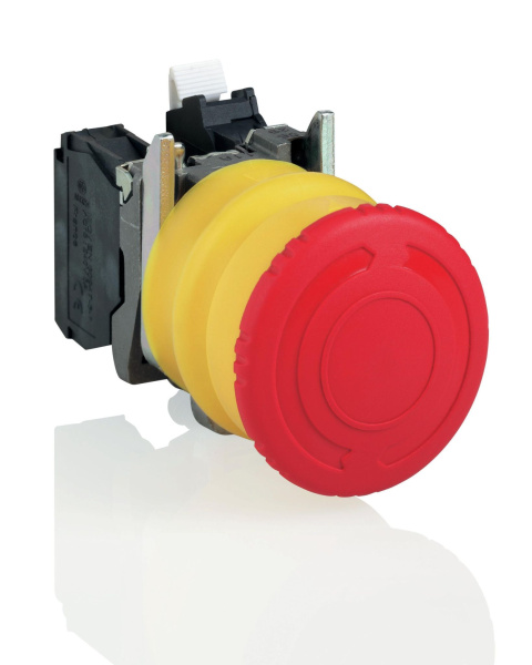 Купить SE XB4 Кнопка аварийная грибок головка 40мм, 1НЗ+1НО, возврат вытягиванием XB4BT845