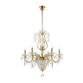 Odeon Light 4724/6 ODL20 495 золотой/хрусталь Люстра E14 6*40W 220V KUVIA