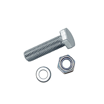 Tech-Krep Болт DIN933 с шестигранной головкой оцинк. М8х40 + гайка + шайба (4 шт) - пакет 112723