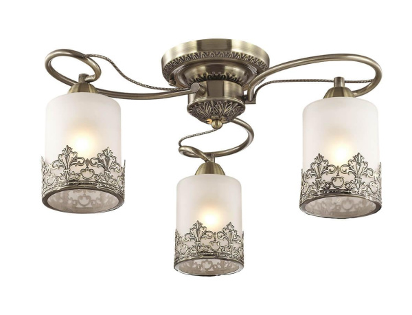 Lumion 3070/3C LN16 193 бронзовый/стекло/метал. декор Люстра потолочная E27 3*40W 220V CITADELLA