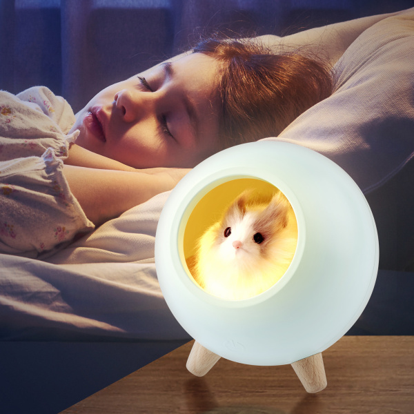 ЭРА Детский ночник - светильник светодиодный NLED-468-1W-GR хомяк зеленый