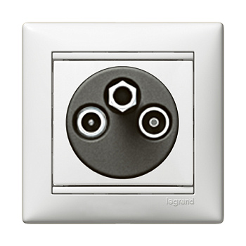 Legrand Valena Бел Розетка TV- FM-SAT единственная 5-2400 МГц 1,5 дБ 774435