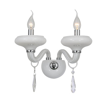 ST Luce SL756.501.02 Бра Хром, Белый, Прозрачный E14 2*40W ST Luce SL756.501.02 Бра Хром, Белый, Прозрачный E14 2*40W