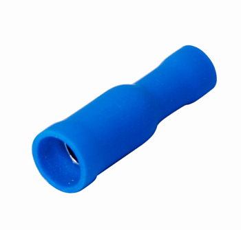 Разъем ШТЕКЕРНЫЙ изолированный гнездо - 4мм 1.5-2.5мм² (РШи-м 2.5-4 / РШИм 2-5-4 ) синий Rexant 08-0221