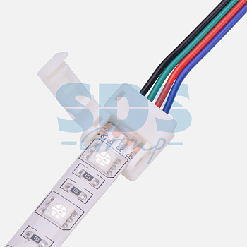 LAMPER Коннектор питания (1 разъем) для RGB светодиодных лент с влагозащитой шириной 10 мм 144-028