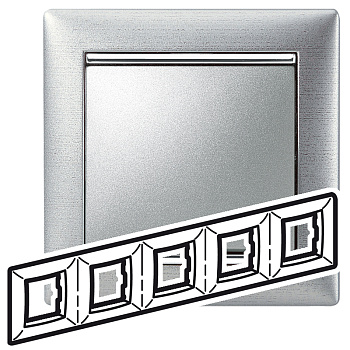 Legrand Valena Алюминий матовый Рамка 5-ая гориз 770335