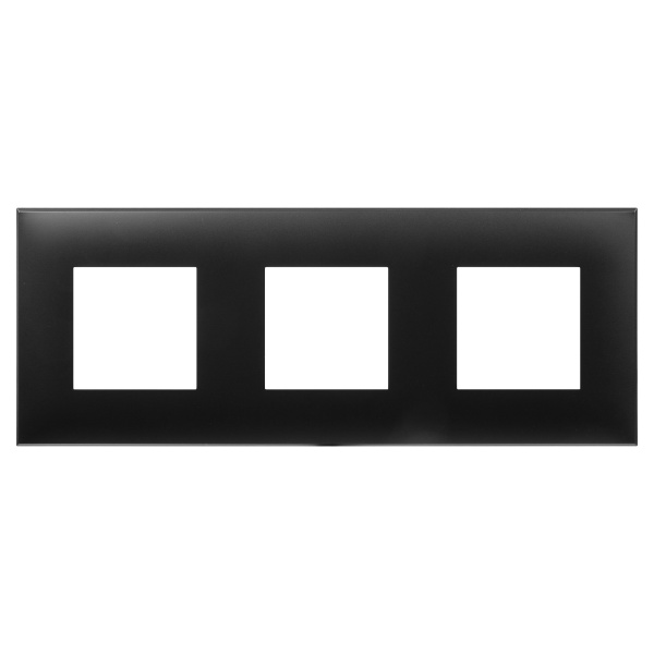 DKC Рамка "Avanti", "Черный матовый", 3 поста (6 мод.)