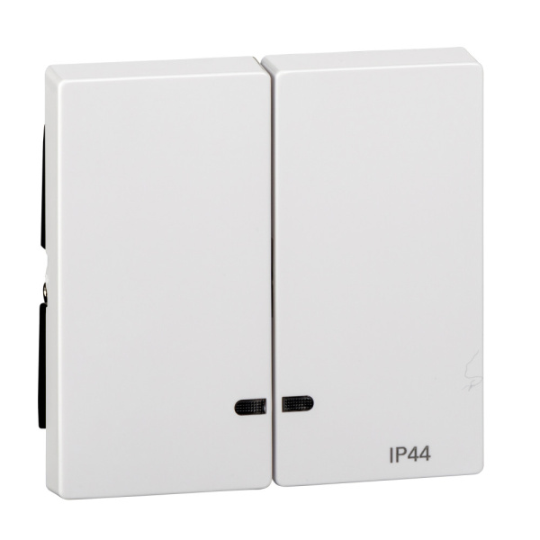 SE Merten SM Бел Актив Клавиша 2-ая, с окошком для световой индикации IP44 MTN3424-0325