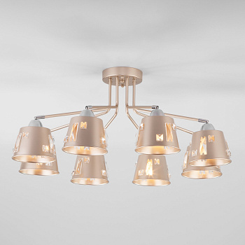 Eurosvet Потолочная люстра в стиле лофт 70105/8 шампань a044933