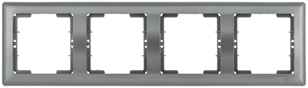 IEK РГ-4-БА Рамка 4 мест. гориз. BOLERO антрацит EMB40-K95