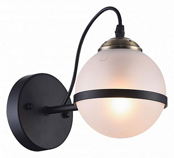 VELANTE 348-501-01 Бра Черный/Белый E27 1*60W