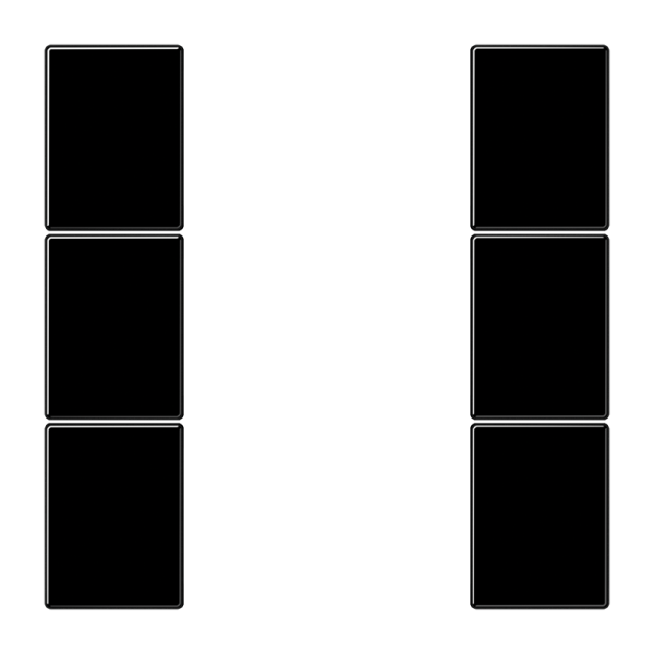 JUNG KNX Черный Набор накладок, на кнопочный модуль 3гр LS503TSASW