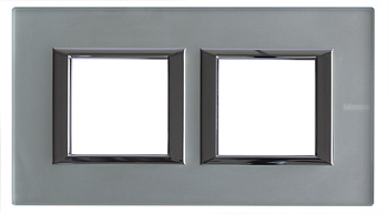 BT Axolute Матовое стекло Рамка 2+2 мод прямоугольная (надпись горизонтально) HA4802M2HVSA