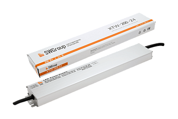 SWG Ультратонкий блок питания в металлическом корпусе, IP67, 200W, 24V XTW-200-24