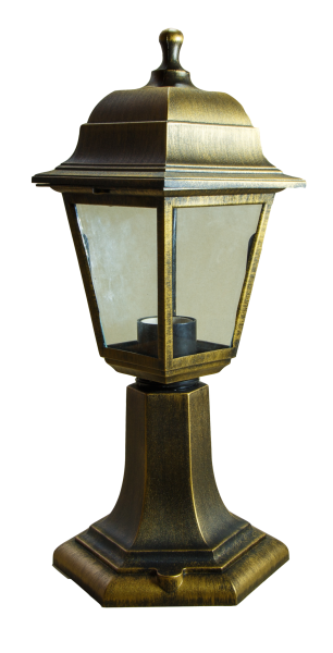 Italmac Светильник садово-парковый четырехгранный на стойке 60вт, Е27, бронза, IP44 прозрачное стекло, корпус - полипропилен,  габариты 400*180 мм Nobile 60 04 19