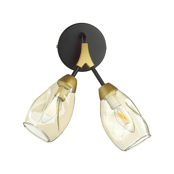 Lumion 4563/2W MODERNI LN21 черный, золотой Бра E14 2*40W 220V FAWN