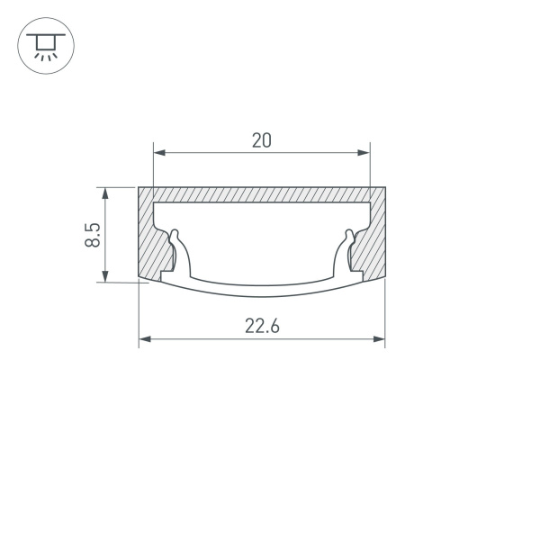 Купить Arlight Профиль с экраном ALU-WIDE-H8-2000 ANOD+FROST (Алюминий) 014852