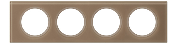 Legrand Celiane2 Смальта мокка Рамка 4-ая (2+2+2+2 мод) 069464