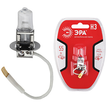 ЭРА Автолампа Н3 12V 55W PK22s BL (лампа головного света, противотуманные огни) (10/100/2700)