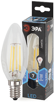 ЭРА F-LED B35-7W-840-E14 (филамент, свеча, 7Вт, нейтр, E14)
