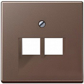 JUNG A 500 Мокка Накладка 2-ой наклонной ТЛФ/комп розетки A569-2BFPLUAMO
