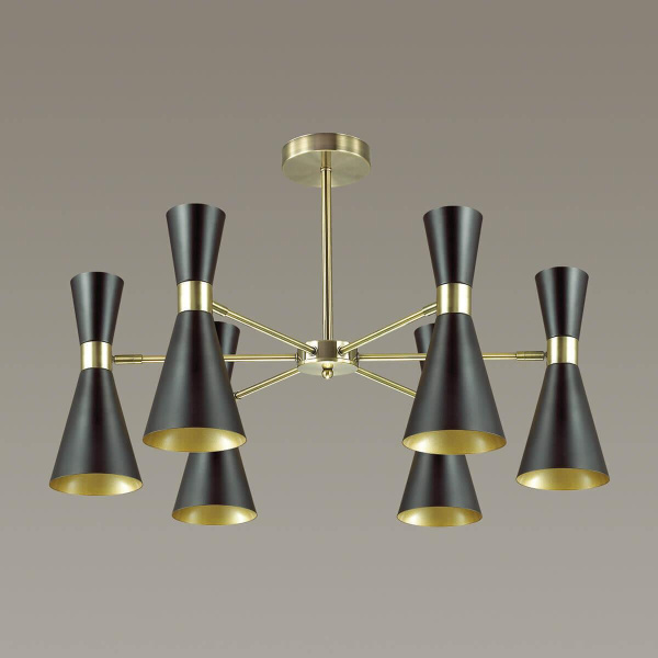 Купить Lumion 3662/6C LN18 000 античная бронза/матовый чёрный Люстра потолочная E14 6*60W 220V QUINN