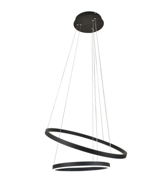 Kink Light 08219,19A(4000K) Подвес диммируемый Тор черный d60+40 h110 Led 60W (4000K)