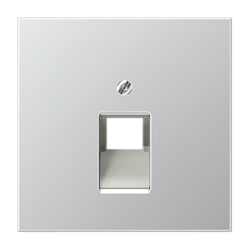 JUNG LS 990 Алюминий Накладка 1-ой наклонной ТЛФ/комп розетки AL2969-1UA